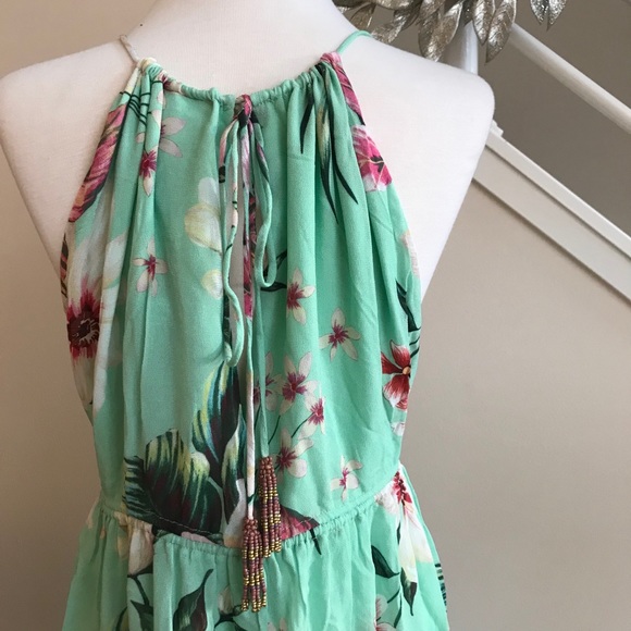 Farm Rio Serene Floral Maxi Dress Hibiscus M - Picture 5 of 10